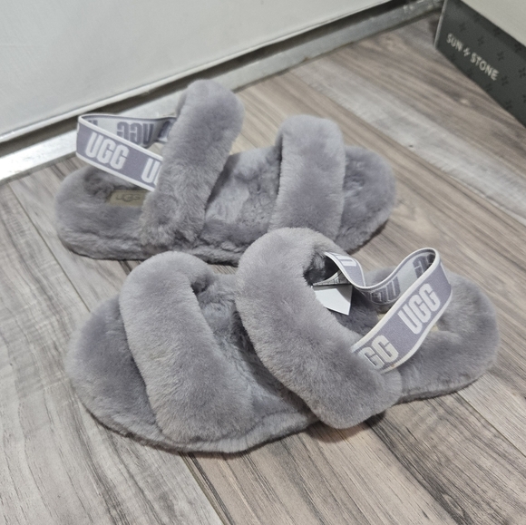 Ugg Oh Yeah, Gray Slide Sz 5 Youth Or 7 Women. - Picture 7 of 9